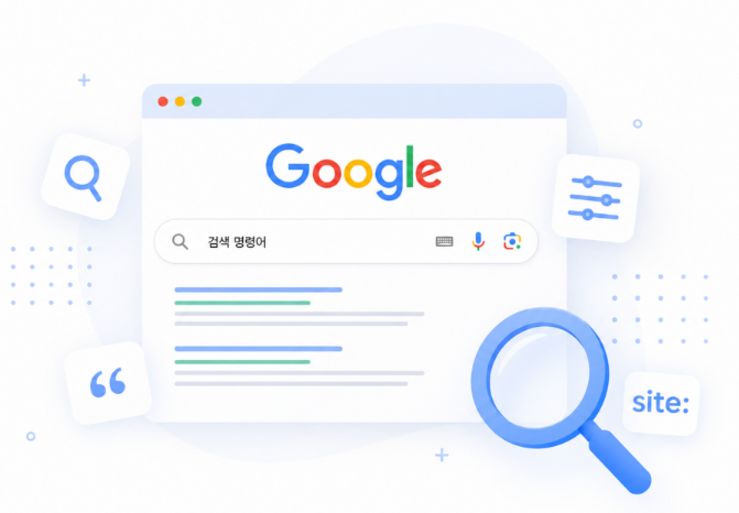 구글 검색 명령어 최적화 원리 개념도